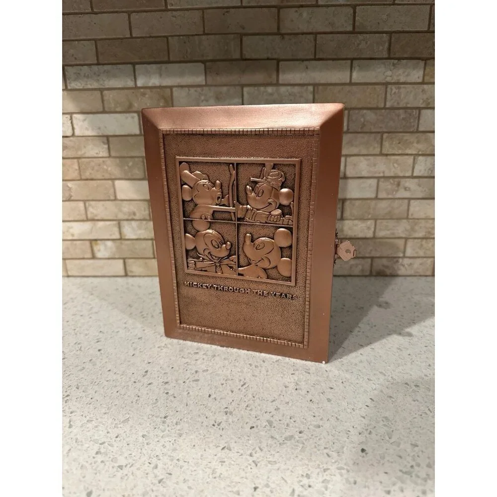 Disney Mickey Through the Years Picture Frame and Pin bronze‎ metal.